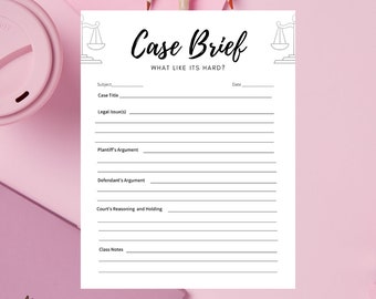 Case Brief Outlines for Law Students -