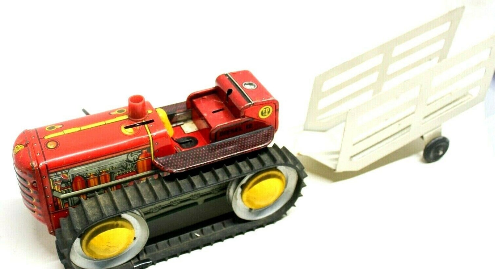 Vintage Marx Toy Tractor W/ Trailer Etsy