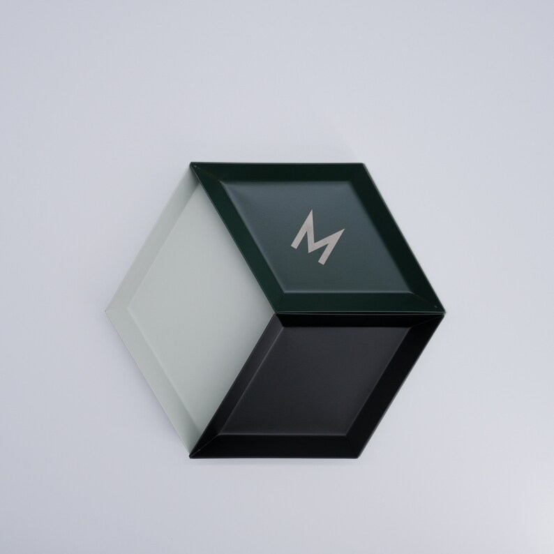 Personalised Geometric Metal Tray Jewellery TrayServing TrayCoffee Table Decor