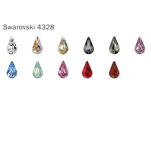 Swarovski 4328 6x3.6/8x4.8/13x7.8mm Xilion Pera Pietra Fantasia Cristallo