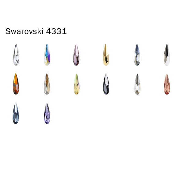 Swarovski 4331 11mm/15mm/20mm/30mm Raindrop Fancy Stone Crystal