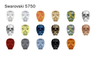 Swarovski 5750 Skull Bead 13mm/19mm Crystal