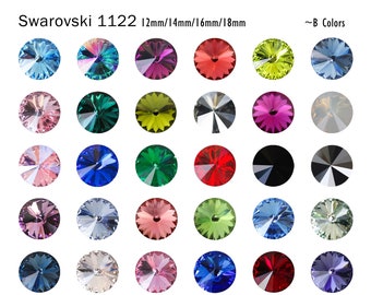Swarovski 1122 B-Colors 12mm/14mm/16mm/18mm Rivoli Round Stone Crystal