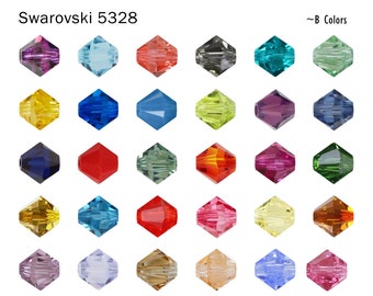 Swarovski 5301/5328 Xilion Bicone Beads B-Colors 2.5mm/3mm/4mm/5mm/6mm Crystal