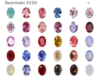 Swarovski 4120 C 6x4/ 8x6/ 14x10/ 18x13/ 25x18mm Ovaal Fancy Steen Kristal