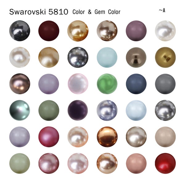 Swarovski 5810 A Crystal Round Pearl Vollgebohrt – Farb- und Edelsteinfarben 2/3/4/5/6/8/10/12 mm