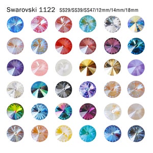 Swarovski 1122 SS29/SS39/SS47/12/14/18mm Rivoli Round Stone Crystal