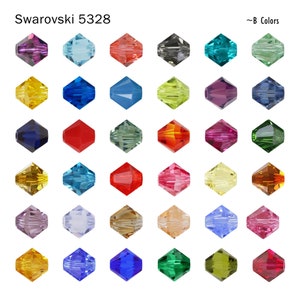 Swarovski 5301/5328 Xilion Bicone Beads B-Colors 2.5mm/3mm/4mm/5mm/6mm Crystal image 1