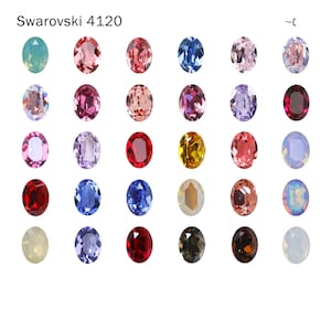 Swarovski 4120 C 6x4/ 8x6/ 14x10/ 18x13/ 25x18mm Oval Fancy Stone Crystal