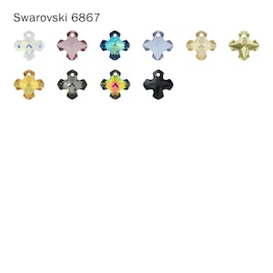 Ciondolo a croce greca Swarovski 6867, cristallo da 14 mm