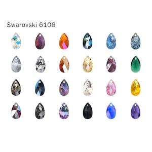 Swarovski 6106 Pearshape Pendant Crystal 16mmx9mm/22mmx13mm