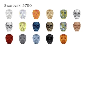Swarovski 5750 Skull Bead 13mm/19mm Crystal