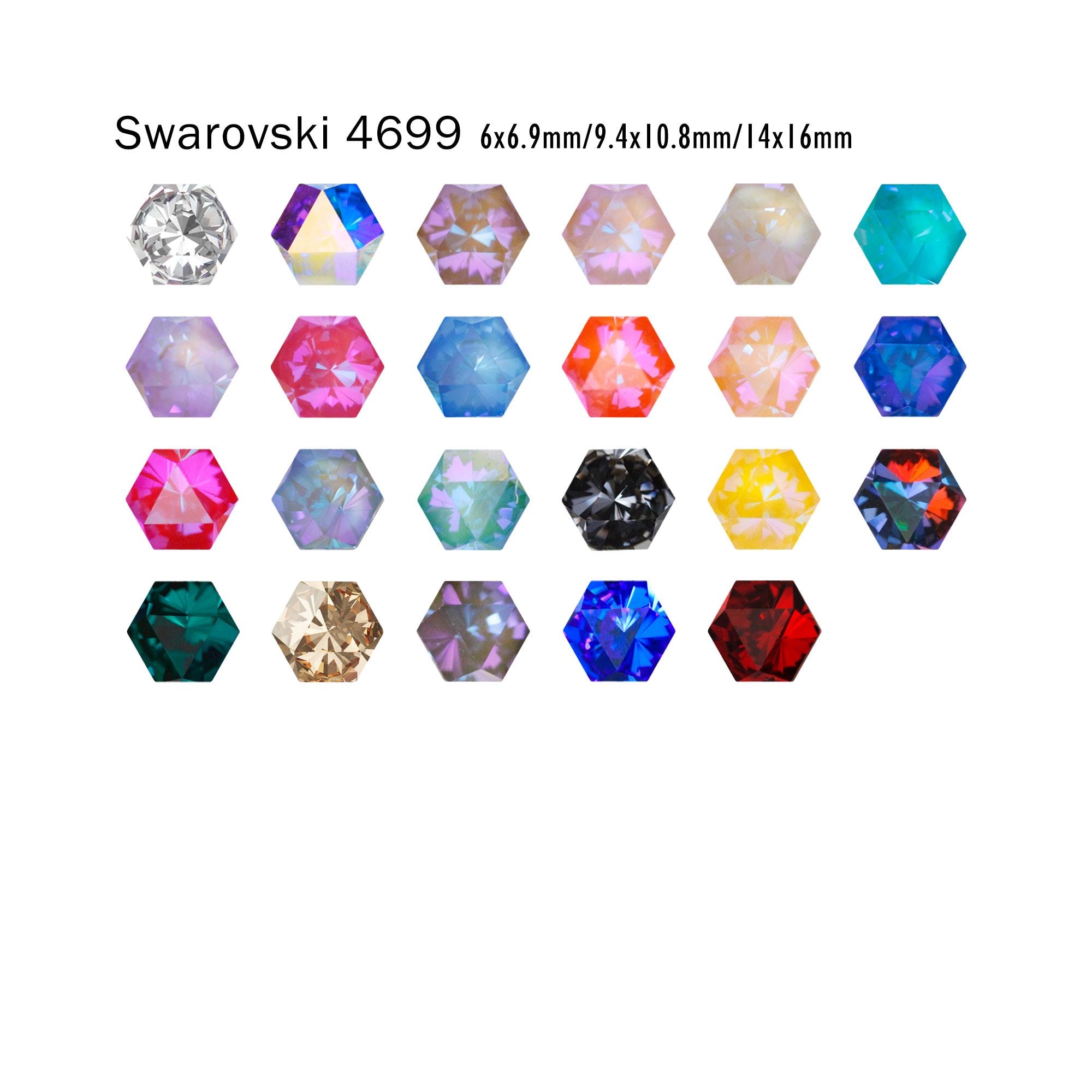 Swarovski 4699 6x6.9mm/ 9.4x10.8mm/ 14x16mm Kaleidoscope Hexagon