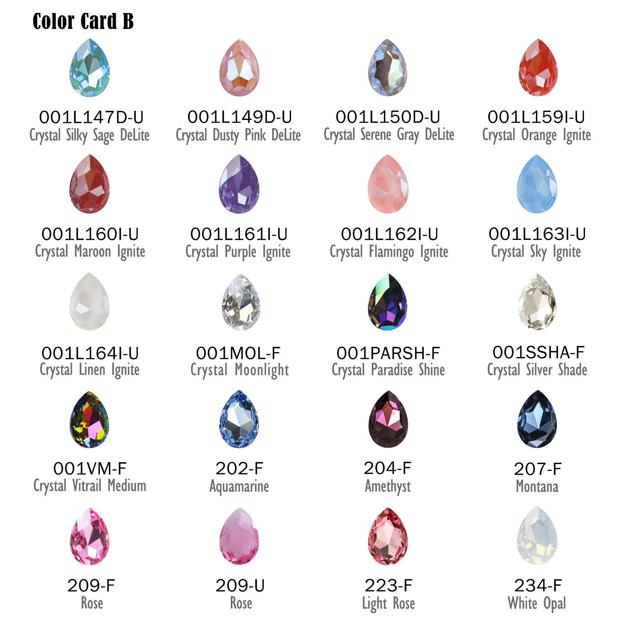 Swarovski 4327 30mmx20mm Large Pear Fancy Stone Crystal - Etsy