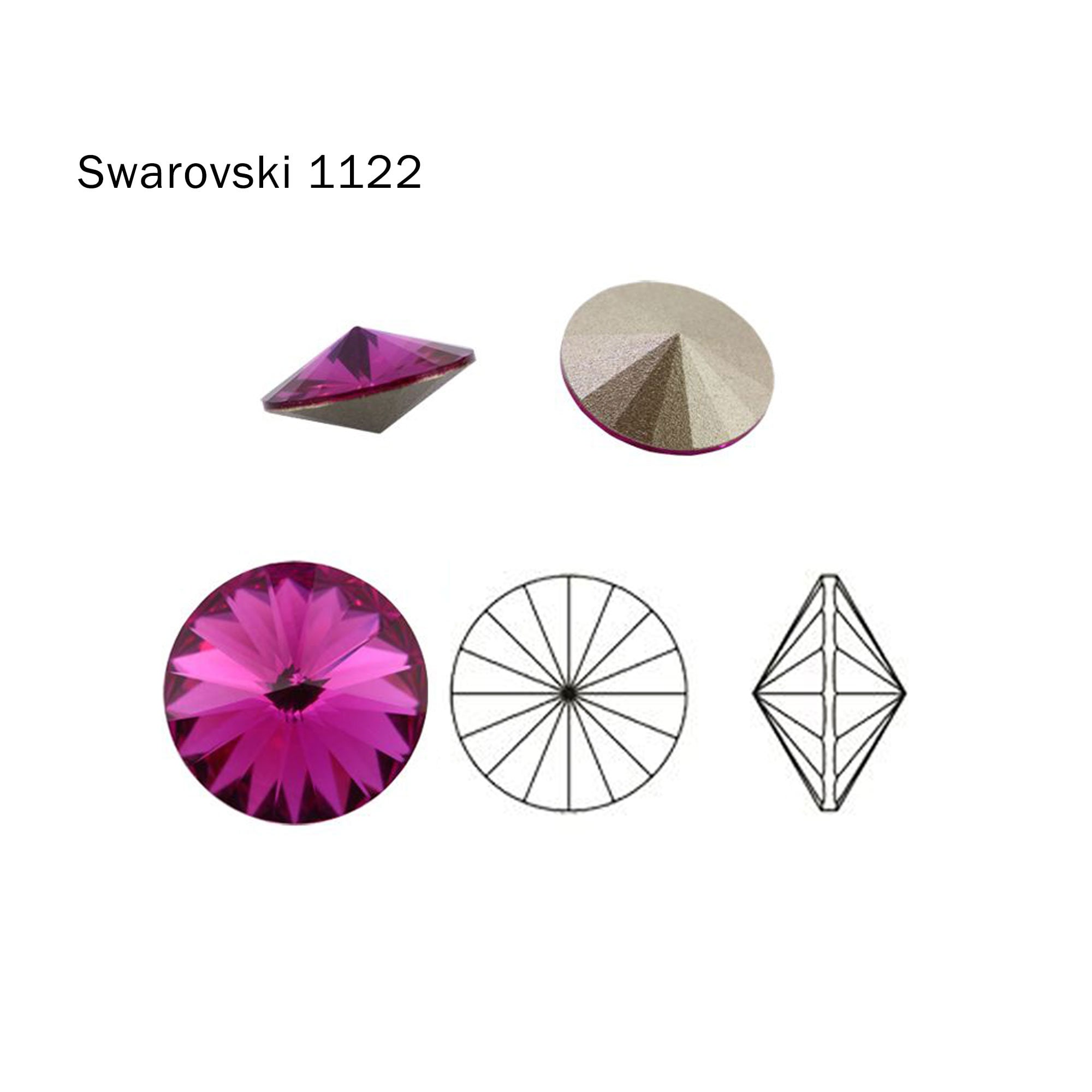 Swarovski 1122 Ss29/ss39/ss47/6mm/8mm/10mm Rivoli Round