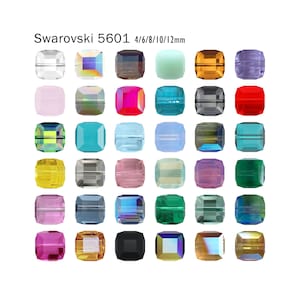 Swarovski 5601 Cube Bead 4mm/6mm/8mm/10mm/12mm Crystal