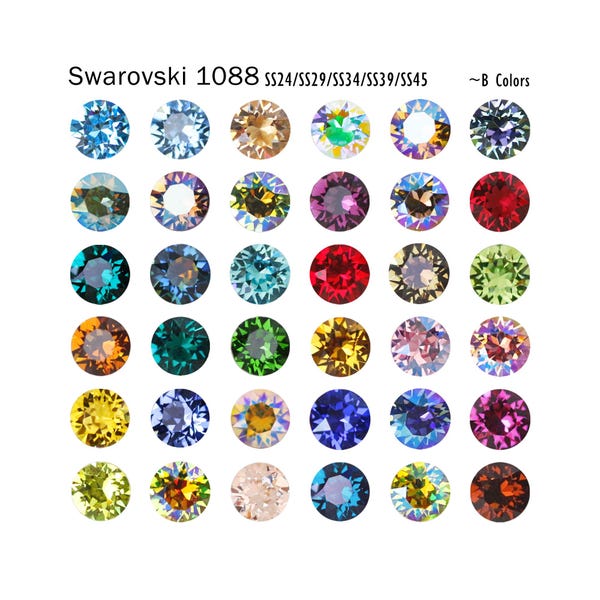 Swarovski 1088 - SS24/SS29/SS34/SS39/SS45  XIRIUS Chaton Round Stone - B