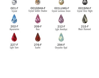 Swarovski 4328 6x3.6/8x4.8/13x7.8mm Xilion Pear Fancy Stone