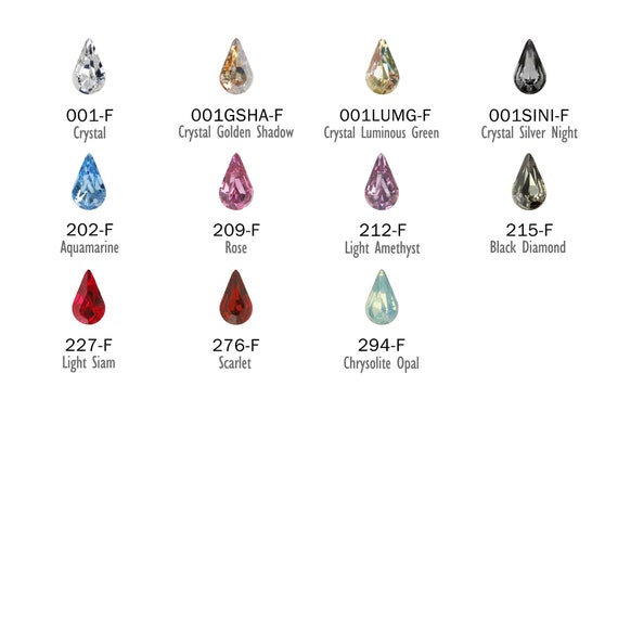Swarovski 4328 6x3.6/8x4.8/13x7.8mm Xilion Pear Fancy Stone