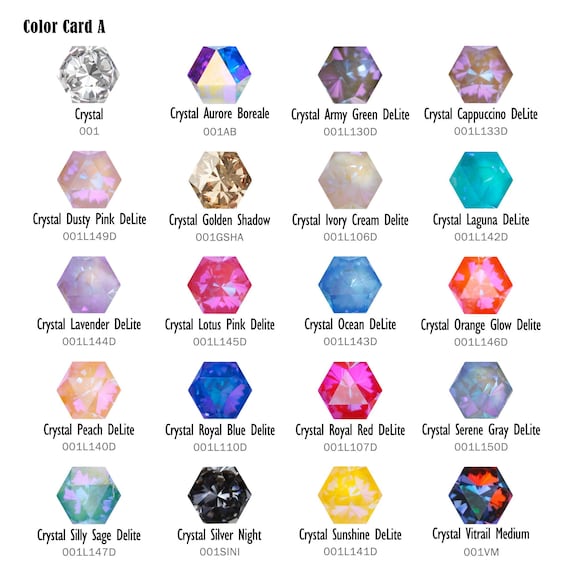 Swarovski 4699 6x6.9mm/ 9.4x10.8mm/ 14x16mm Kaleidoscope Hexagon