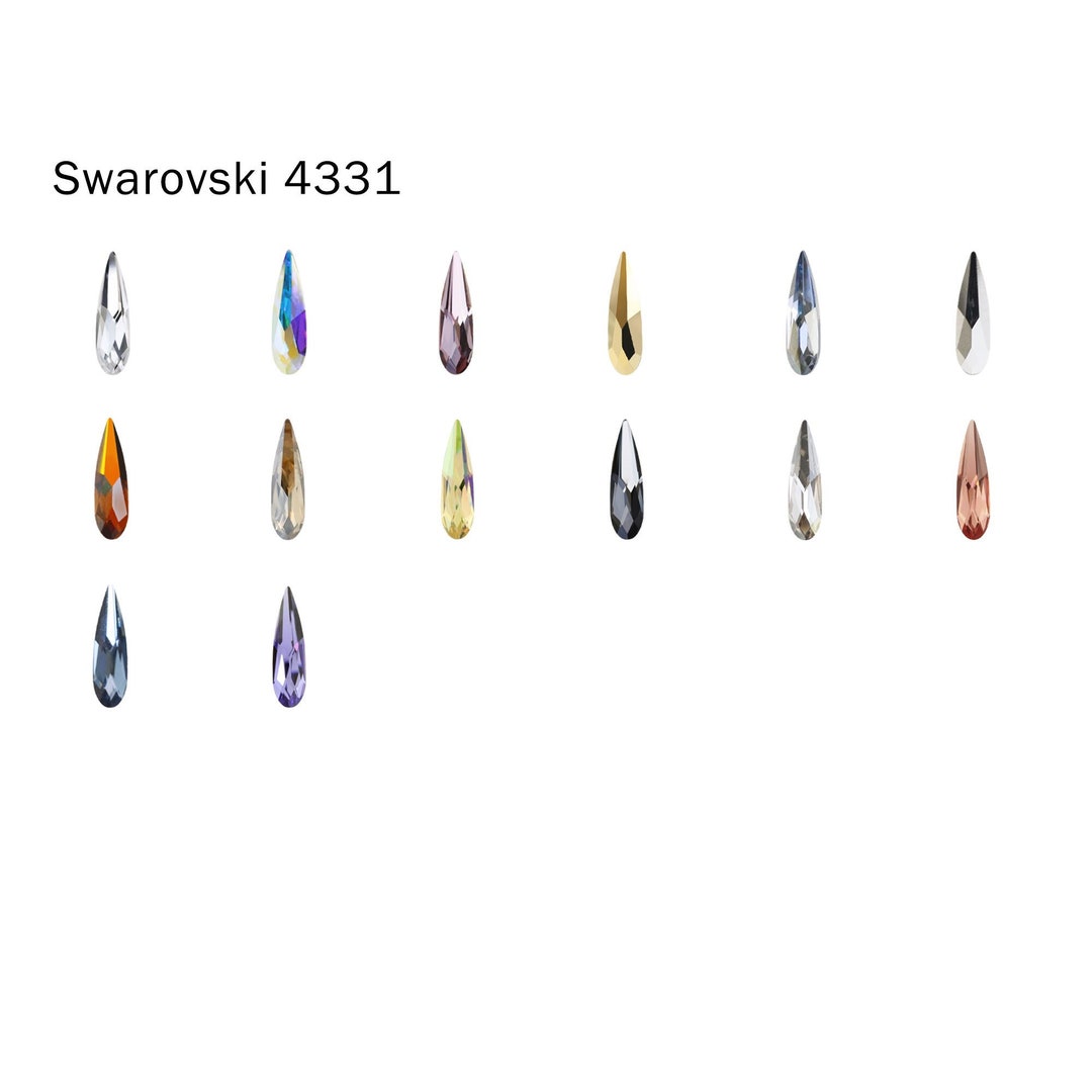 Swarovski 4331 11mm/15mm/20mm/30mm Raindrop Fancy Stone Crystal - Etsy
