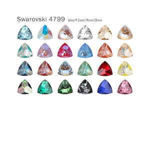 Piedra de fantasía de cristal con forma de triángulo caleidoscopio Swarovski 4799 de 6 x 6,1 mm/9,2 x 9,4 mm/14 x 14,3 mm/20 x 20,4 mm