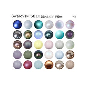 Swarovski 5810 B Crystal Round Pearl Full-Drilled 2/3/4/5/6/8/10/12mm Iridescent & Pastel Colors