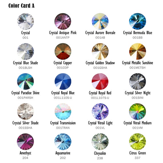 Swarovski 1122 Ss29/ss39/ss47/6mm/8mm/10mm Rivoli Round Stone