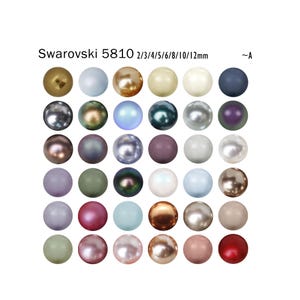 Swarovski 5810 A Crystal Round Pearl Full-Drilled- Color&Gem Colors 2/3/4/5/6/8/10/12mm