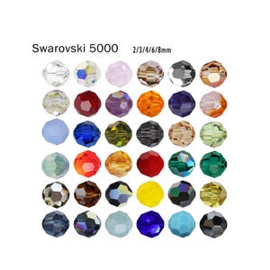Swarovski 5000 Round Faceted Beads 2/3/4/6/8mm Classic Bead Crystal