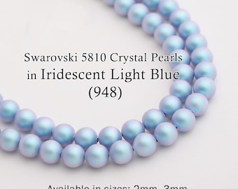 New Swarovski Crystal Pearl 5810 Round Ball Iridescent Light New Swarovski Crystal Pearl 5810 Round Ball Iridescent Light