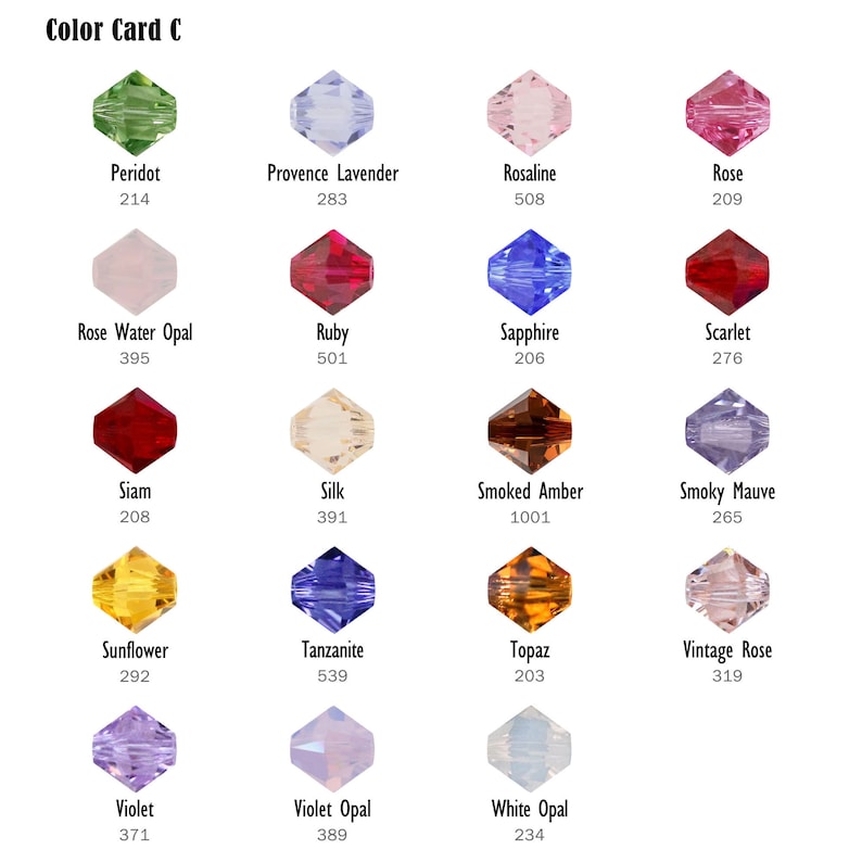 Swarovski 5301/5328 Xilion Bicone Beads B-Colors 2.5mm/3mm/4mm/5mm/6mm Crystal image 4