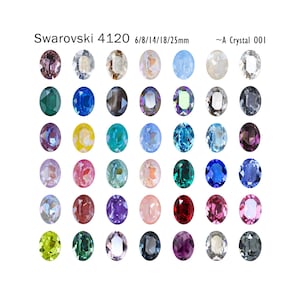 Swarovski 4120 A Crystal 6x4/ 8x6/ 14x10/ 18x13/ 25x18mm Oval Fancy Stone Crystal