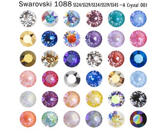 Swarovski 1088 - SS24/SS29/SS34/SS39/SS45  XIRIUS Chaton Round Stone - A