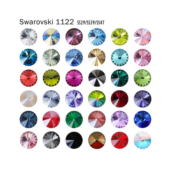 Swarovski 1122 Ss29/ss39/ss47/6mm/8mm/10mm Rivoli Round Stone