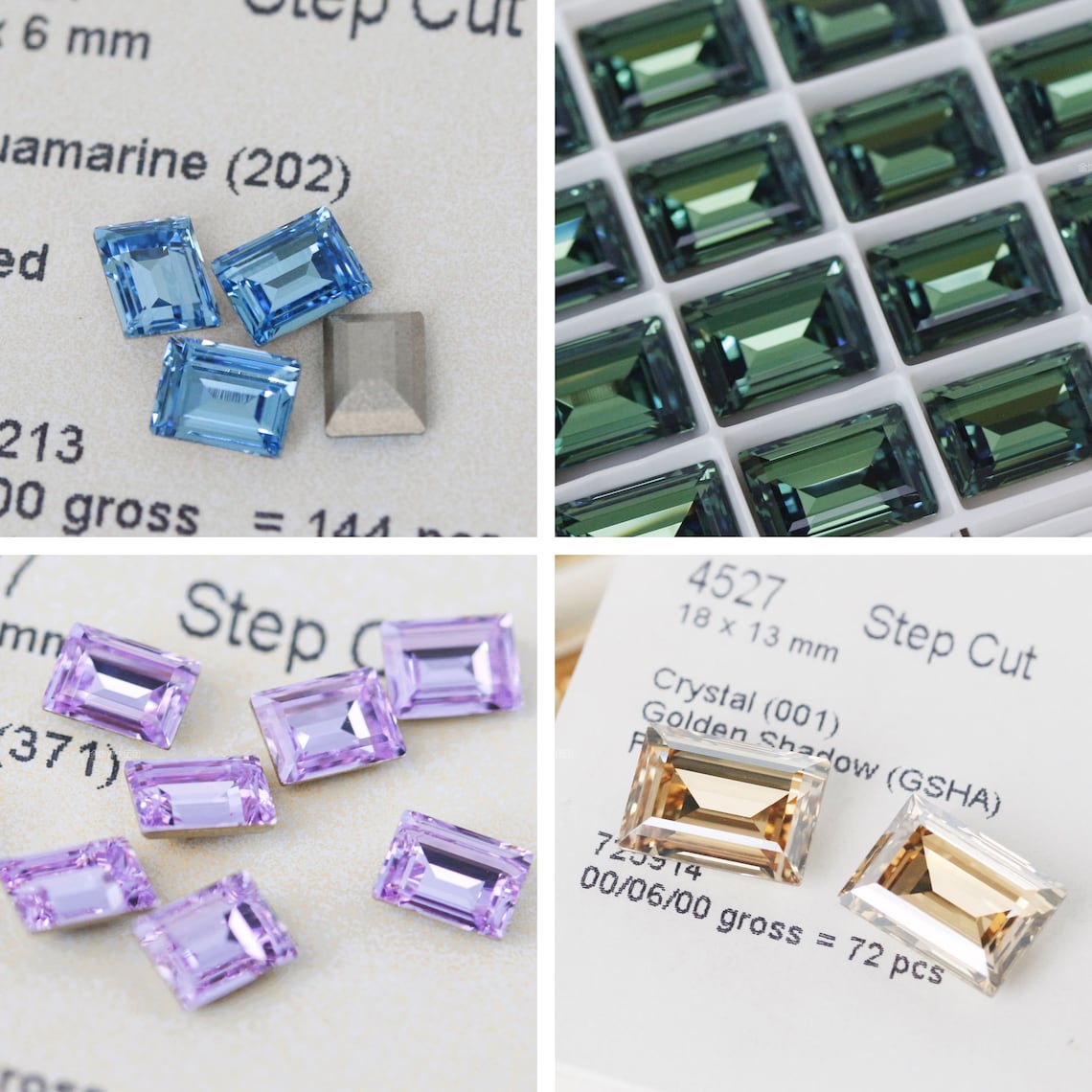 Swarovski 4527 8x6/ 14x10/ 18x13mm Step Cut Fancy Stones Crystal - Etsy