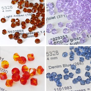 Swarovski 5301/5328 Xilion Bicone Beads B-Colors 2.5mm/3mm/4mm/5mm/6mm Crystal image 6
