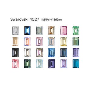 Swarovski 4527 8x6/ 14x10/ 18x13mm Step Cut Fancy Stones Crystal