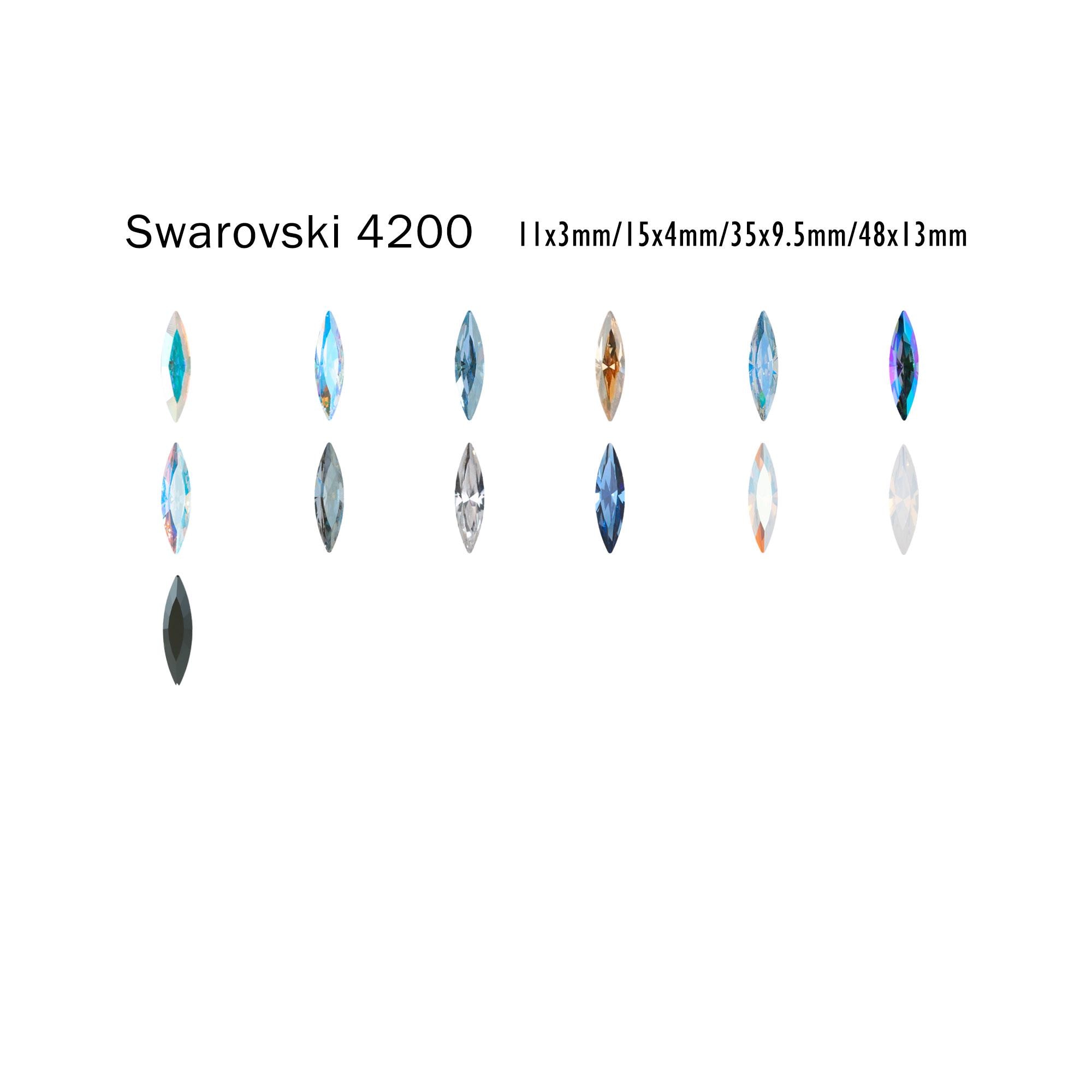 Swarovski 4200 Sphinx Eye Fancy Stone Navette Crystal 11x3mm