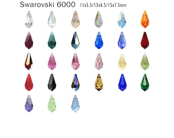 Swarovski 6000 Classic druppelhanger 11 x 5,5 mm/ 13 x 6,5 mm/ 15 x 7,5 mm kristal