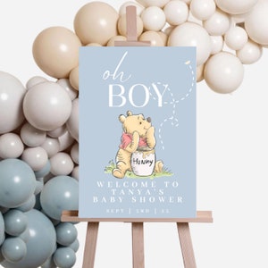 Cartello di benvenuto per Baby Shower Winnie the Pooh