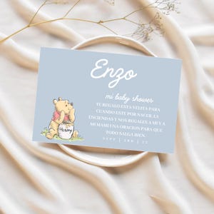 Winnie the Pooh Mi Baby Shower Kerze Karte