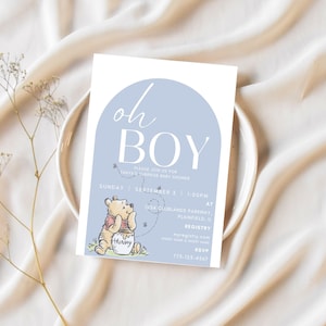 Winnie de Poeh-babyshoweruitnodiging