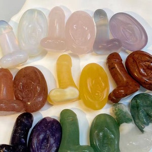 Mini juego de pene y vagina de cristal: regalo novedoso, símbolo del amor