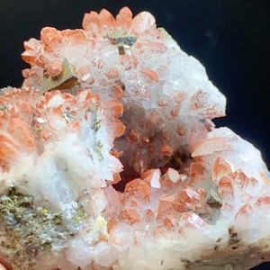 Red Quartz Cluster with Pyrite Cubes – Jiangxi China – Dark Red Crystal Specimen with Gold Pyrite