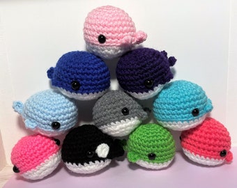 Crochet Mini Whale w/ Keyring [BUNDLES]