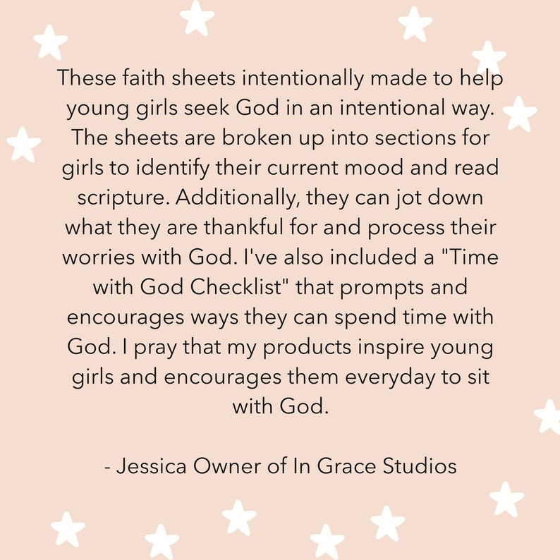 Printable Faith Journal Christian Printable for Kids Sunday - Etsy