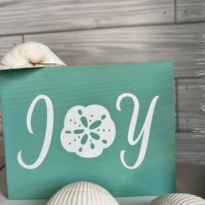 Coastal Christmas Tiered Tray Decor: Beachy Seas and Greetings Sign image 9