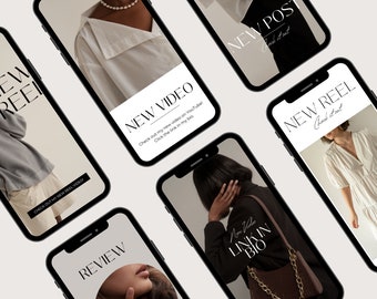 Minimal & Modern Instagram Story Templates | Editorial Fashion Story Templates | Nude Neutral Tones Aesthetic | Fully Customizable On Canva