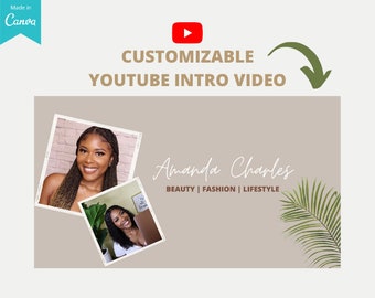 Aangepaste YouTube-introductievideo | Bewerkbaar op Canva | YouTube-branding | Geanimeerde YouTube-intro | Geanimeerde YouTube-intro